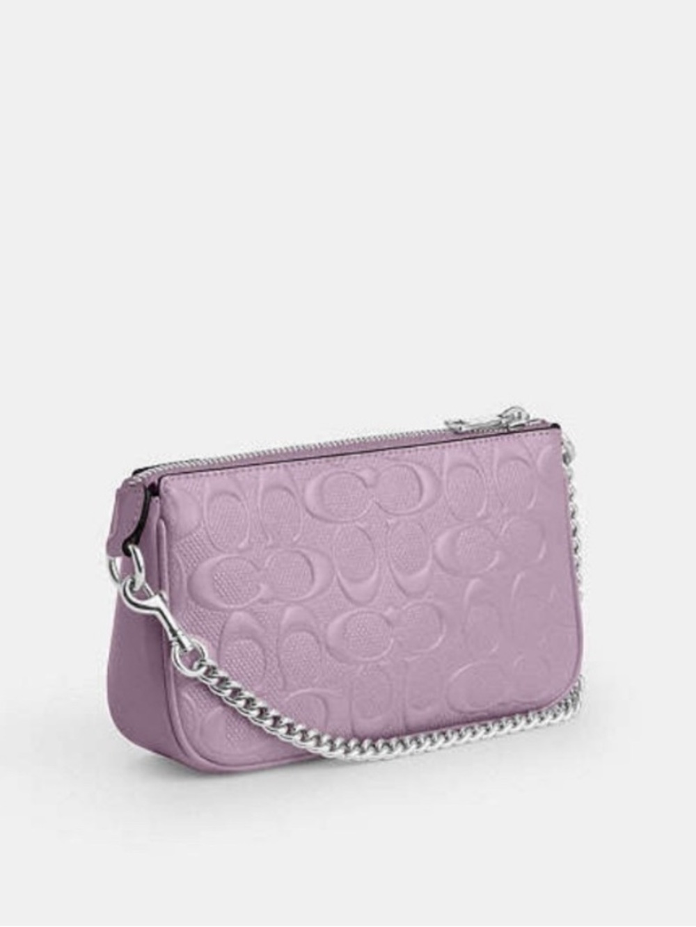 COACH Nolita 19 In Sig Leather W/Heart Charm
Wristlet Shoulder Bag Light
Violet - Picture 5 of 15